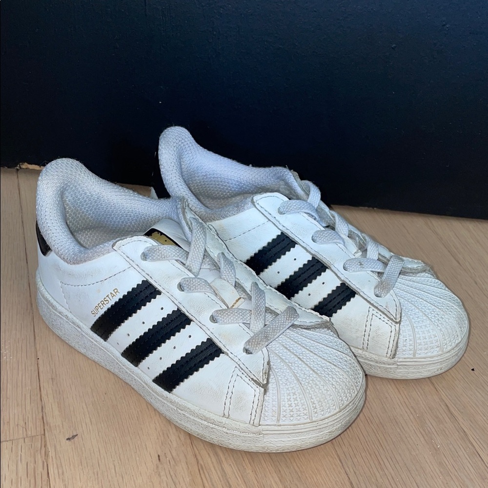 Adidas Kids Superstar White with Black Stripes 8K 8C Toddler